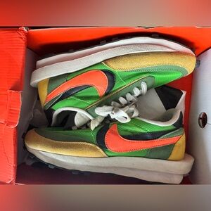 Nike LDwaffle X Sanai green Gusto, safety orange
